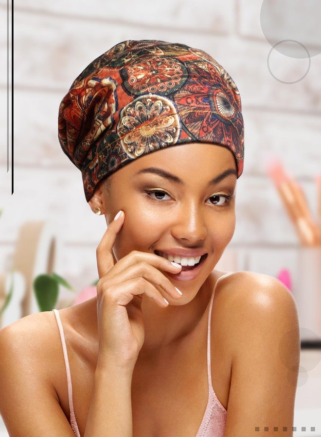 Sintege 6 Pcs Satin Lined Bonnet Sleep Chemo Hat Stretch Cancer Cap for Women Men Cancer Patient African Silk Soft Beanie(Adorable Patterns) - Image 3